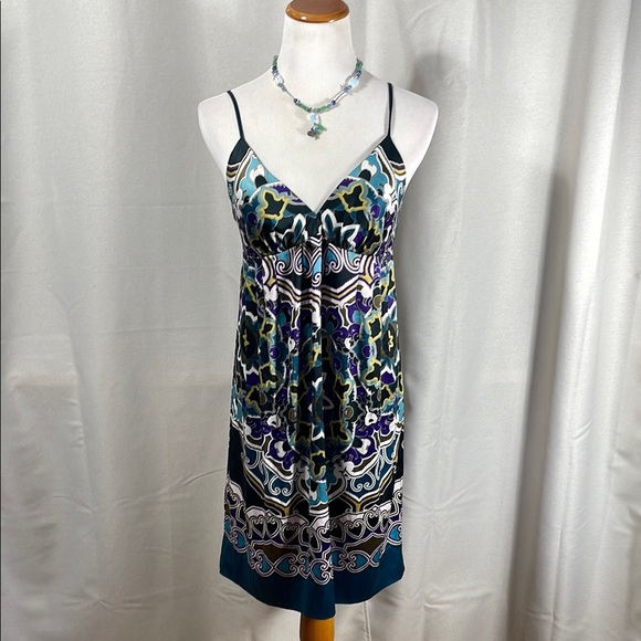 Y2k Ice Multicolor Scarf Dress Spaghetti straps - Picture 3 of 9